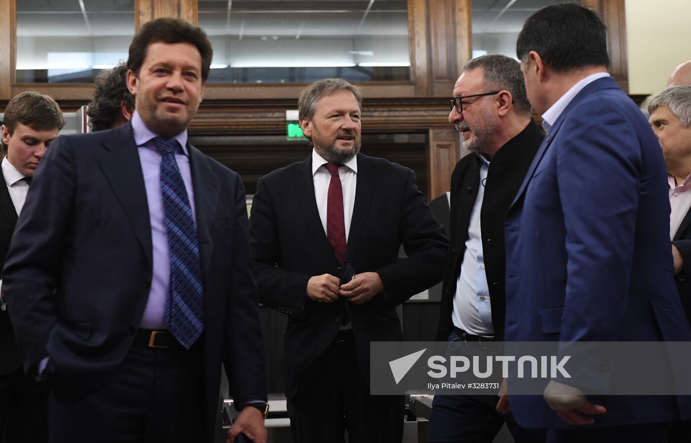 Submitting signatures in support of Boris Titov's registration as presidential candidate