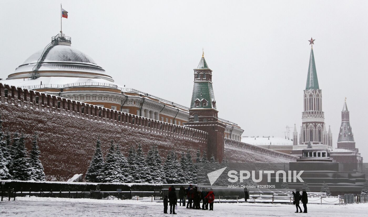 Snowfall in Moscow