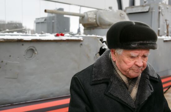 BK-31 armored boat lifted from River Volga bottom on display near Russia. My History Museum in Volgograd