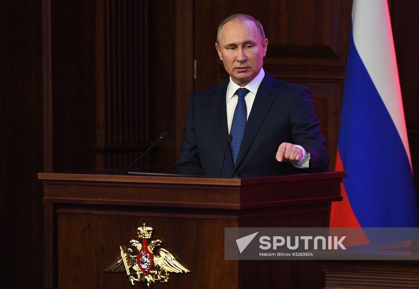 President Vladimir Putin tours Russia's National Defense Control Center