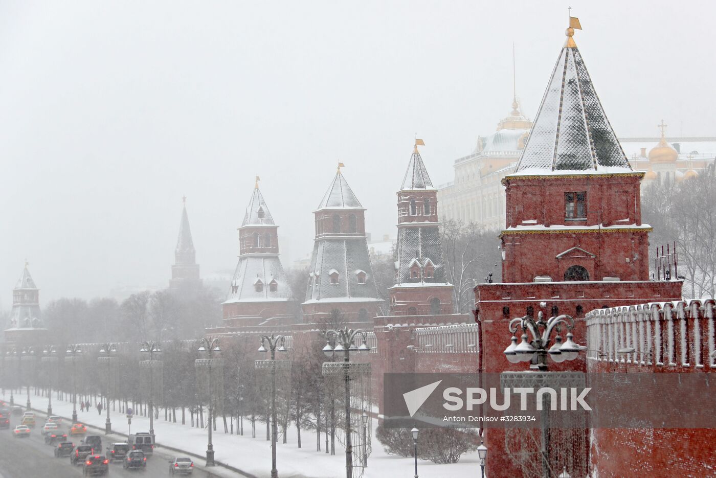 Snowfall in Moscow