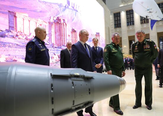 President Vladimir Putin visits Russia's National Defense Control Center