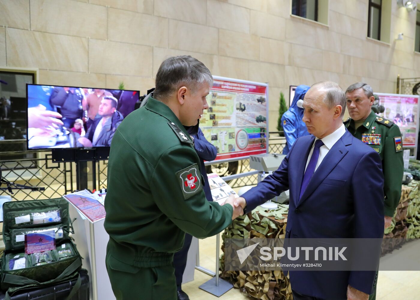 President Vladimir Putin visits Russia's National Defense Control Center