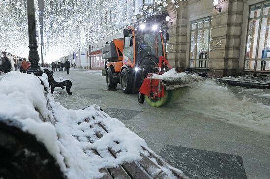 Snowfall in Moscow