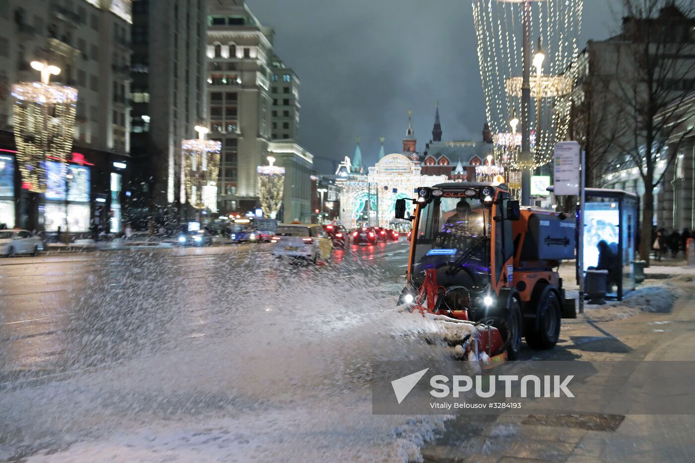 Snowfall in Moscow