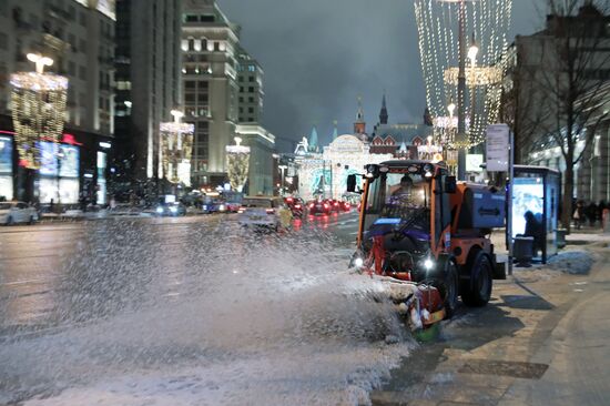 Snowfall in Moscow