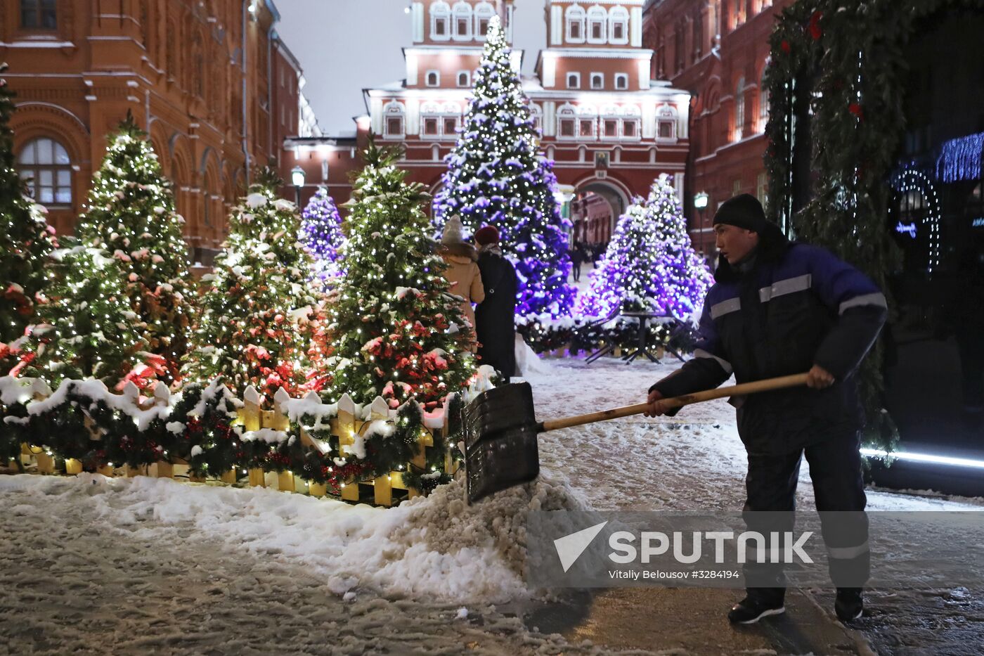 Snowfall in Moscow