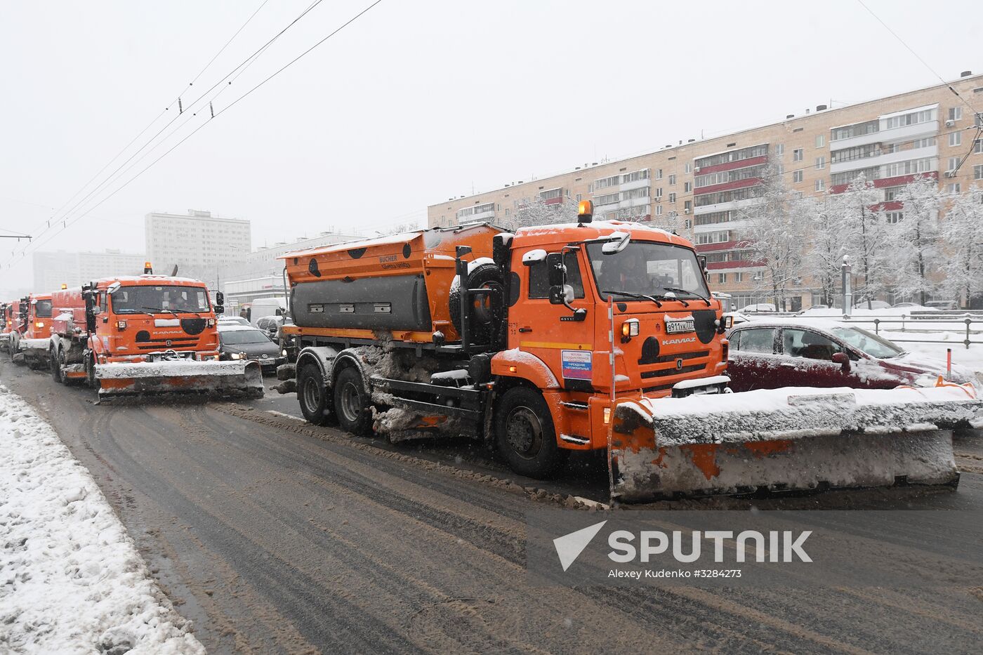 Snow clearing in Moscow