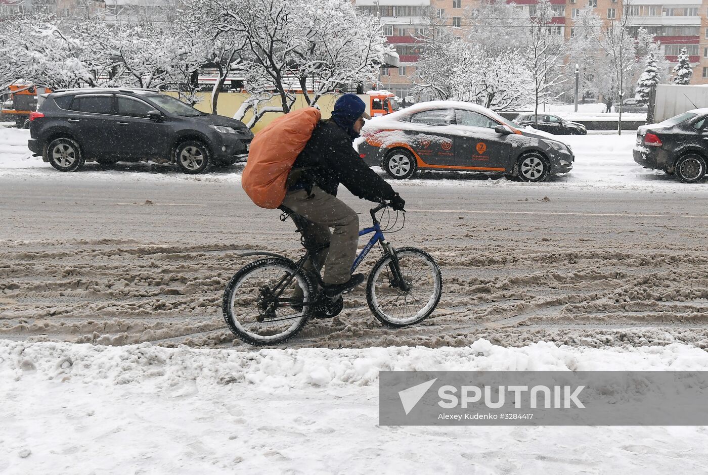 Snowfall in Moscow