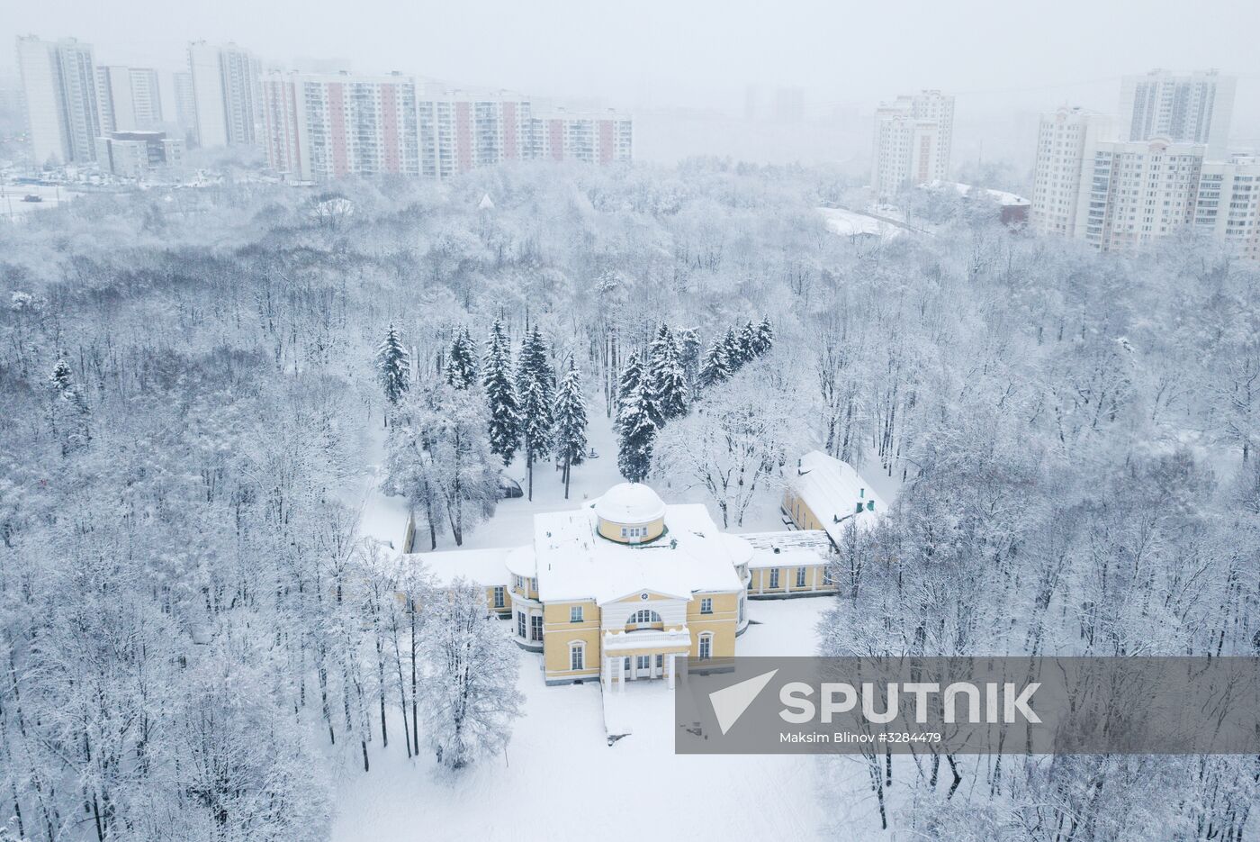 Snowfall in Moscow
