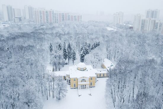 Snowfall in Moscow
