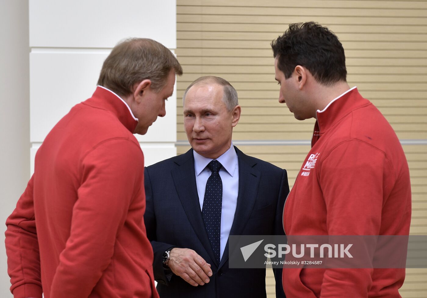 President Vladimir Putin meets with Russian athletes competing in 23rd Winter Olympic Games in PyeongChang