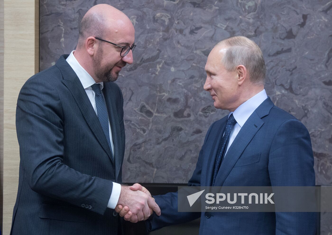 President Vladimir Putin meets with Prime Minister of Belgium Charles Michel