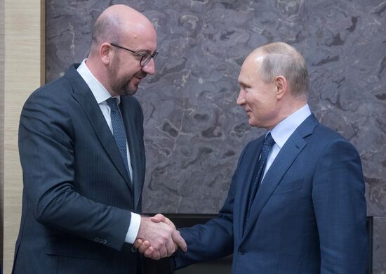President Vladimir Putin meets with Prime Minister of Belgium Charles Michel