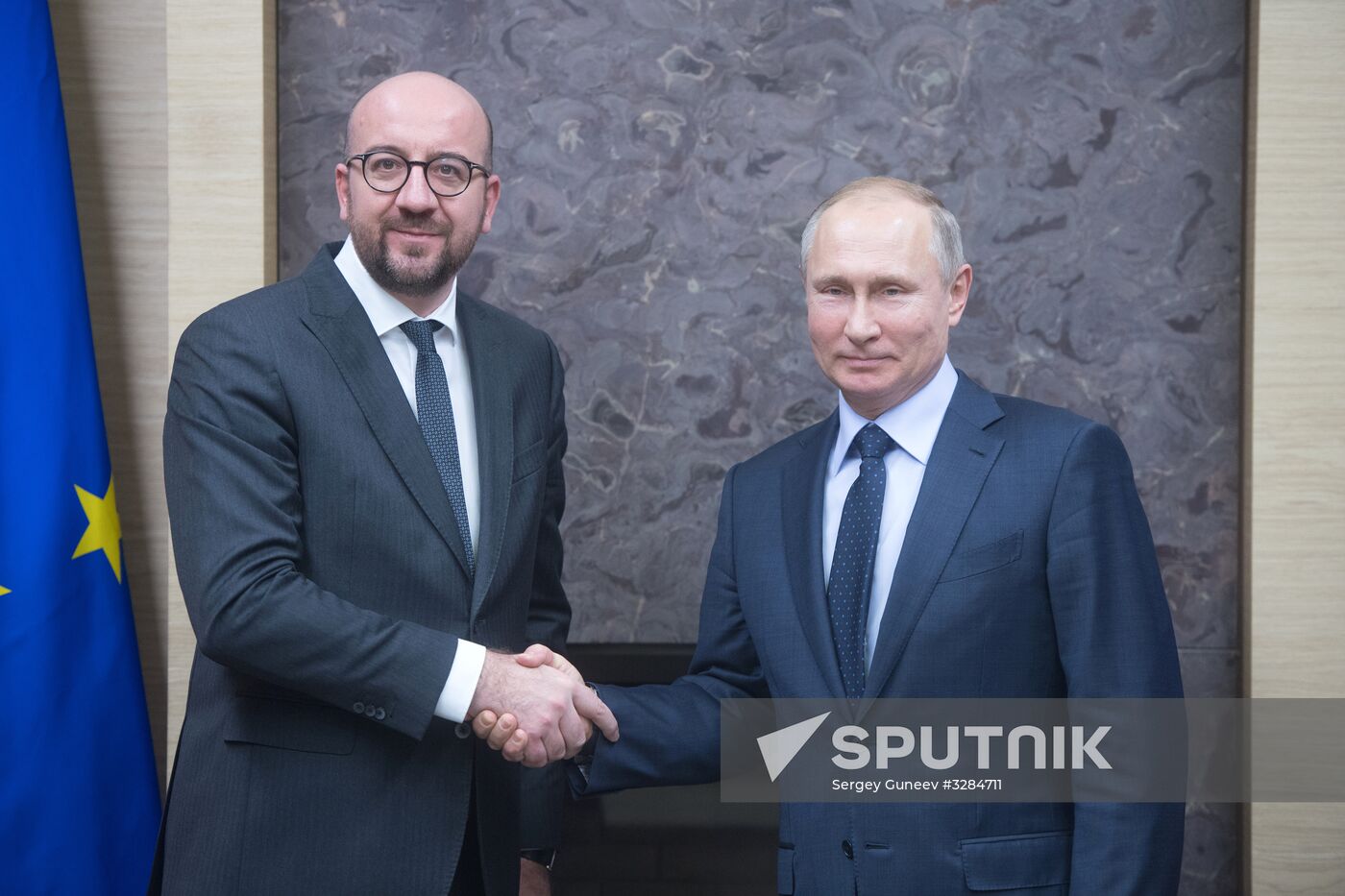 President Vladimir Putin meets with Prime Minister of Belgium Charles Michel