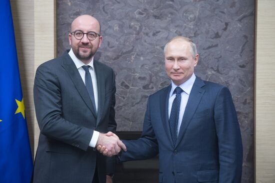 President Vladimir Putin meets with Prime Minister of Belgium Charles Michel