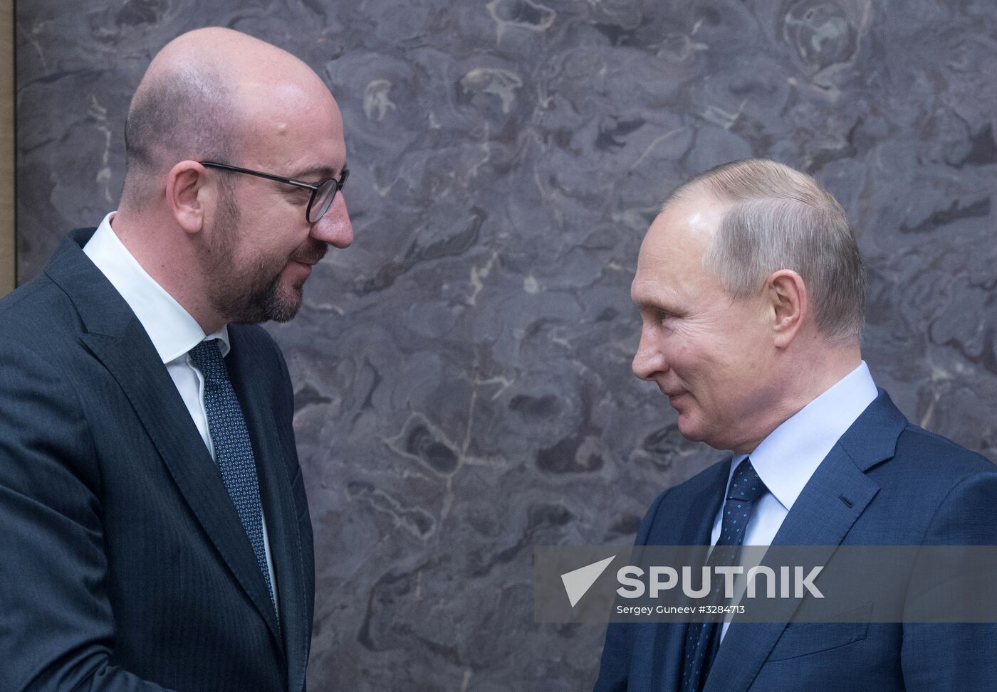 President Vladimir Putin meets with Prime Minister of Belgium Charles Michel