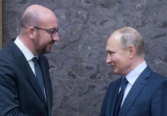 President Vladimir Putin meets with Prime Minister of Belgium Charles Michel