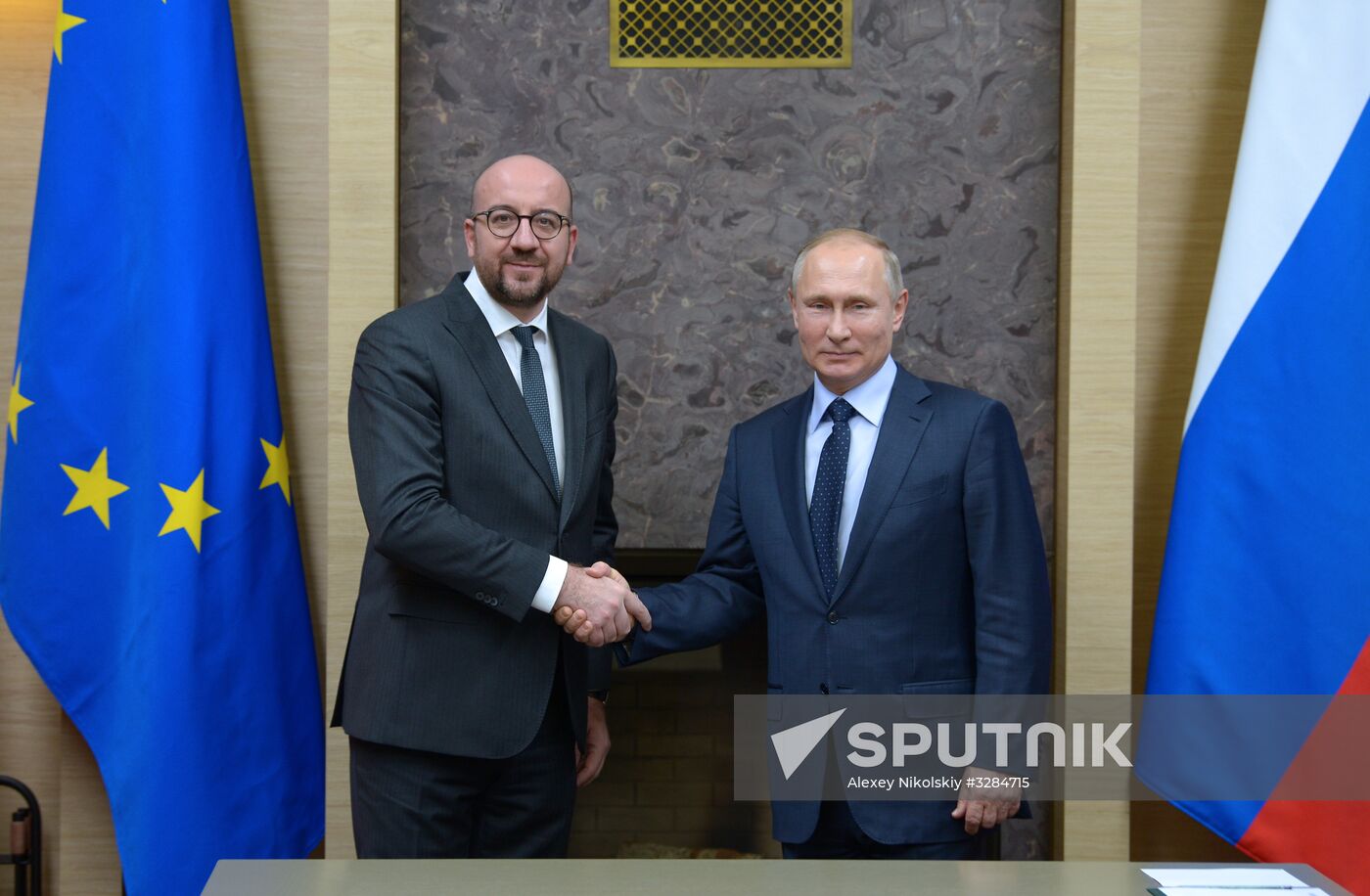 President Vladimir Putin meets with Prime Minister of Belgium Charles Michel