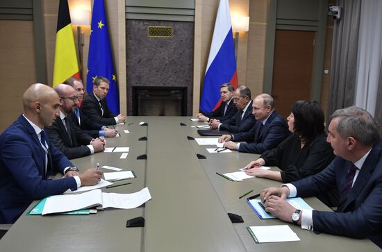 President Vladimir Putin meets with Prime Minister of Belgium Charles Michel