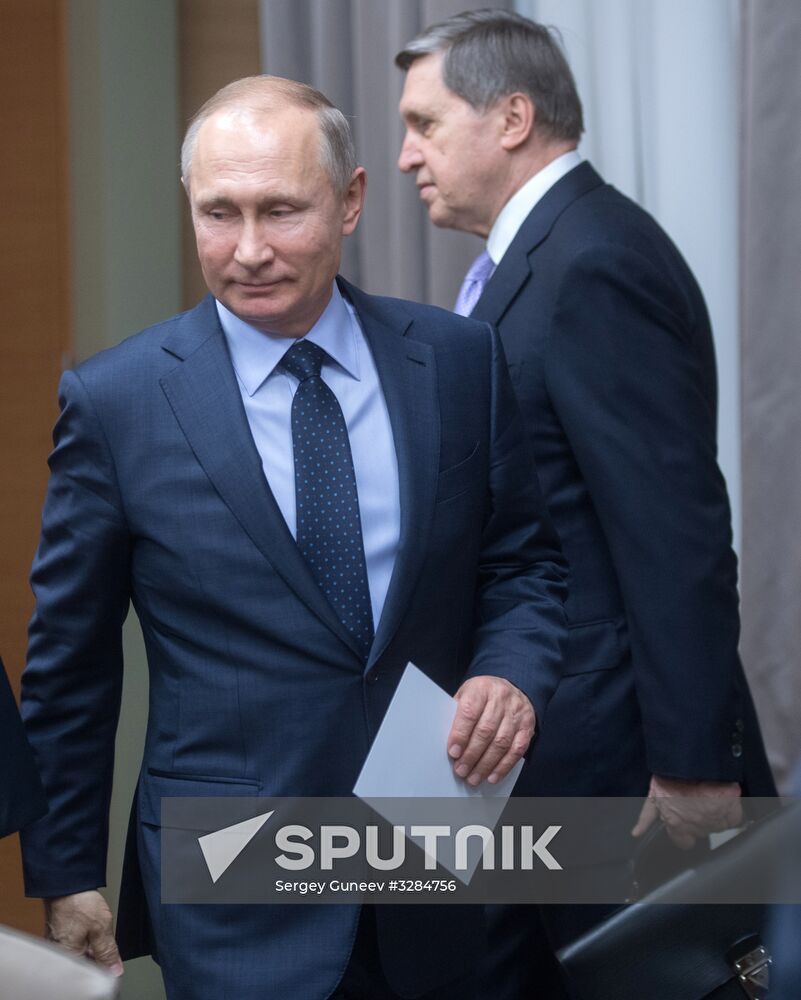 President Vladimir Putin meets with Prime Minister of Belgium Charles Michel