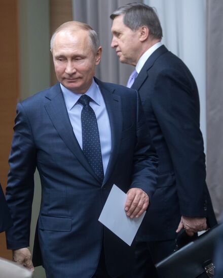 President Vladimir Putin meets with Prime Minister of Belgium Charles Michel