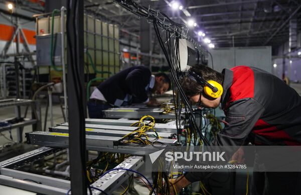 Crypto mining farm at Moscow Science Park