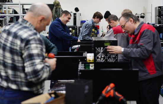 Crypto mining farm at Moscow Science Park