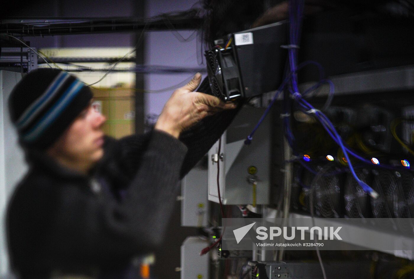 Crypto mining farm at Moscow Science Park