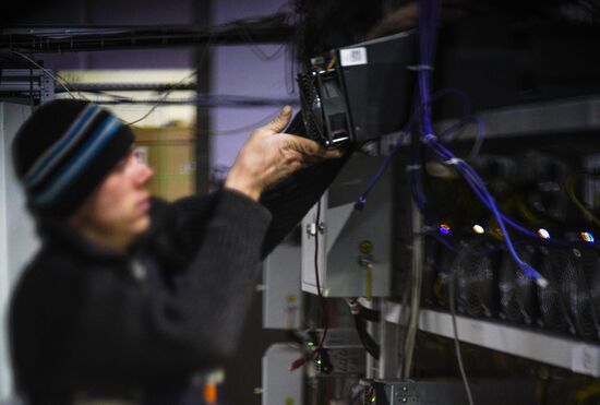 Crypto mining farm at Moscow Science Park