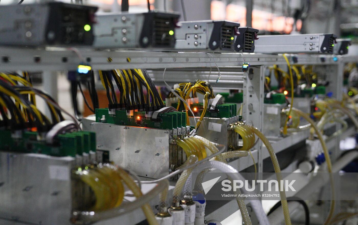 Crypto mining farm at Moscow Science Park