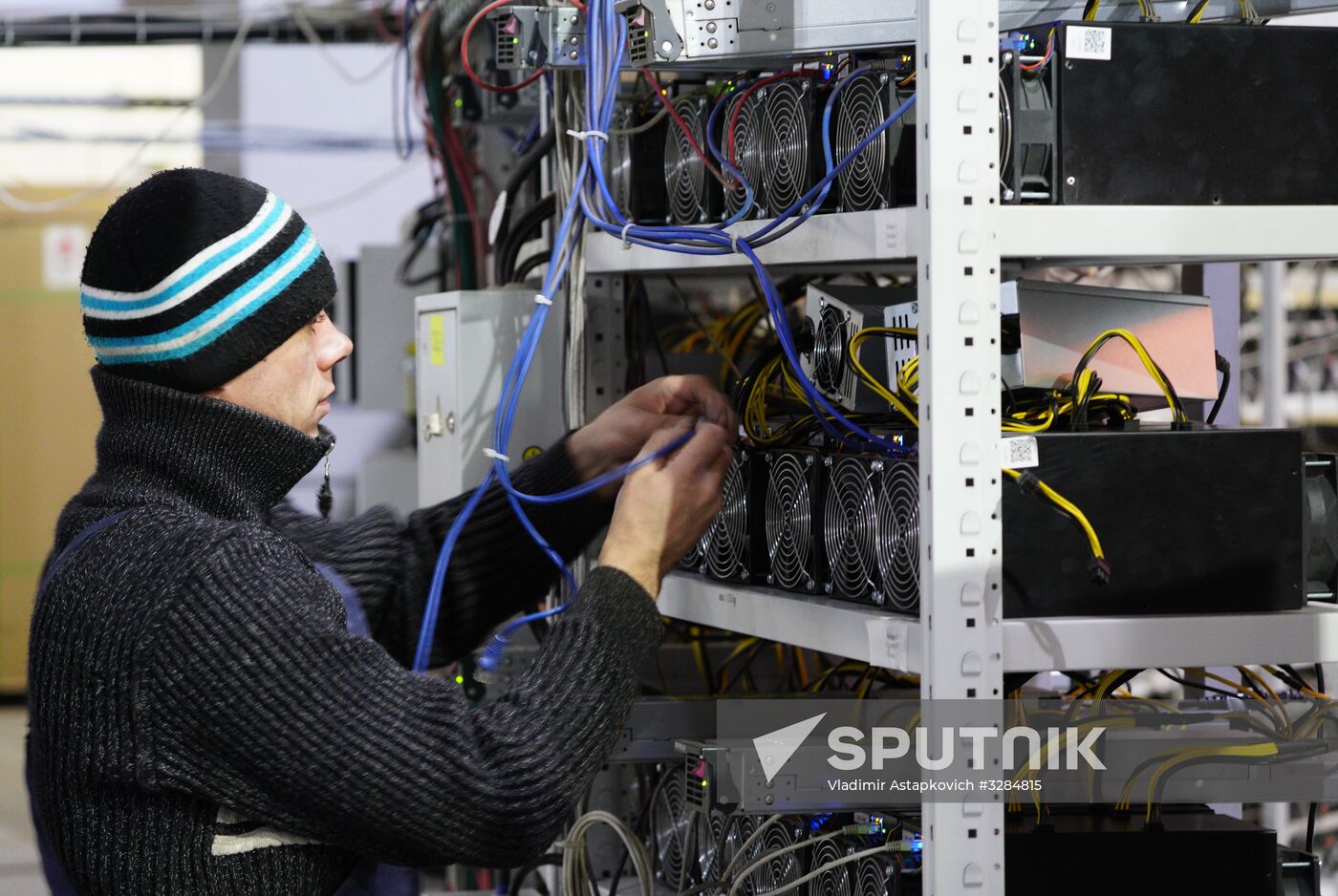 Crypto mining farm at Moscow Science Park