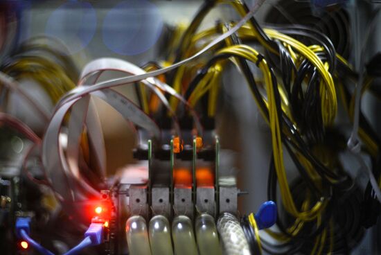 Crypto mining farm at Moscow Science Park