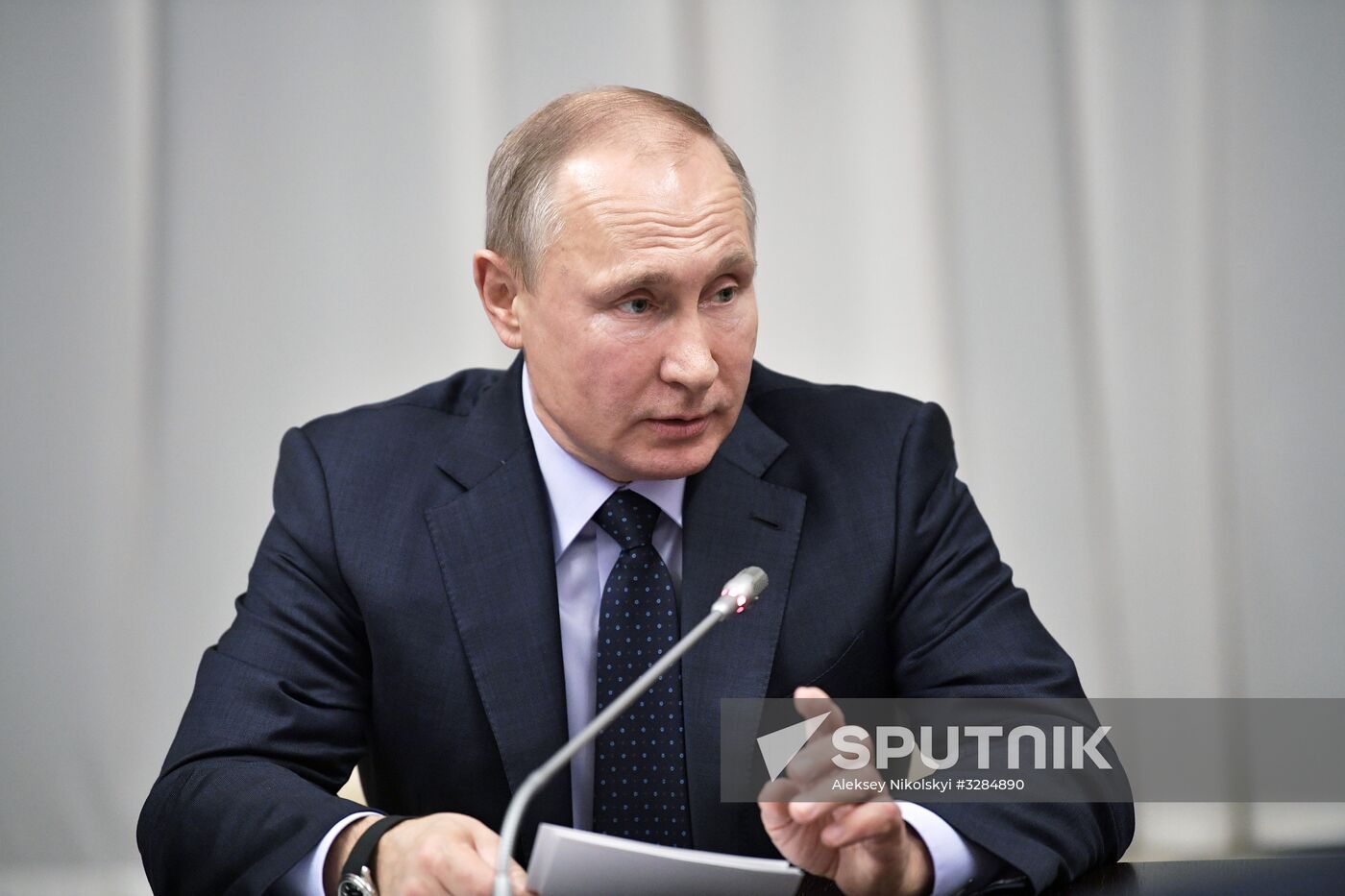 Vladimir Putin meets with members of Economic Council of Franco-Russian Chamber of Commerce and Industry