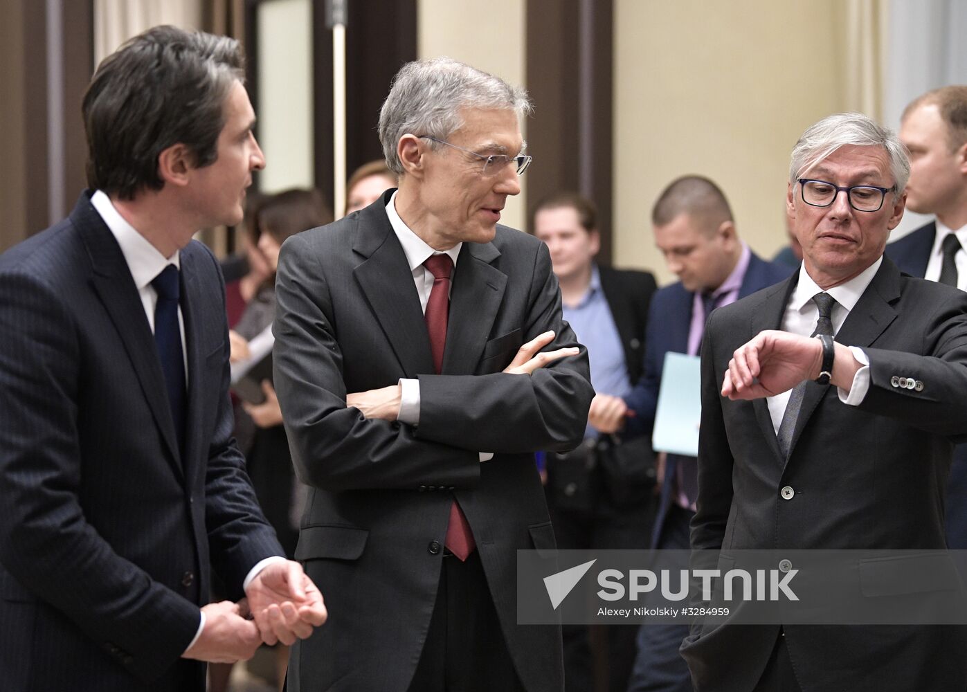 Vladimir Putin meets with members of Economic Council of Franco-Russian Chamber of Commerce and Industry