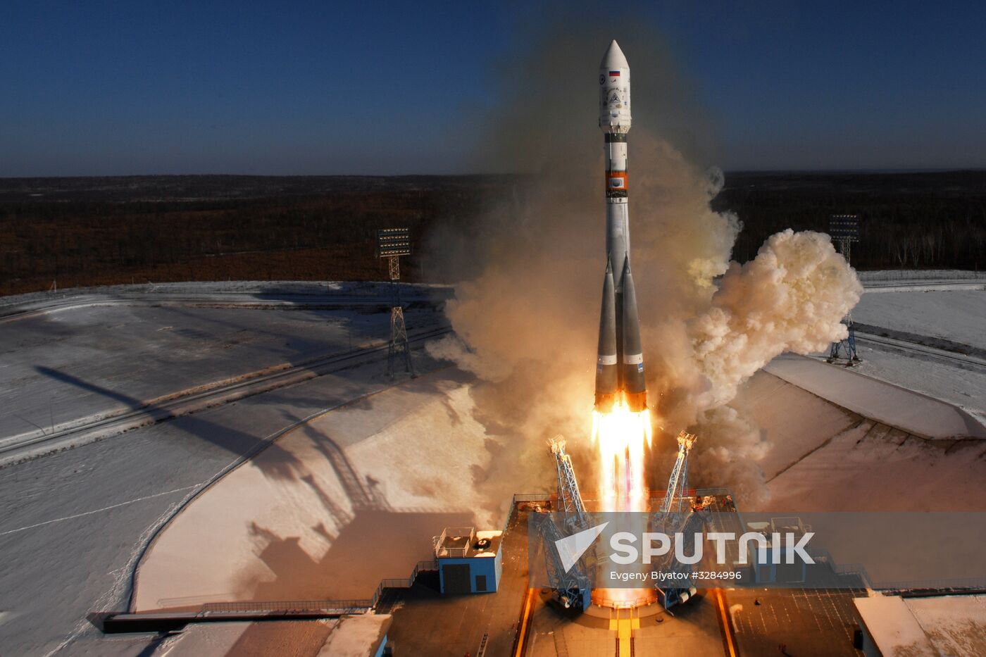 Soyuz-2.1a launches from Vostochny Space Center