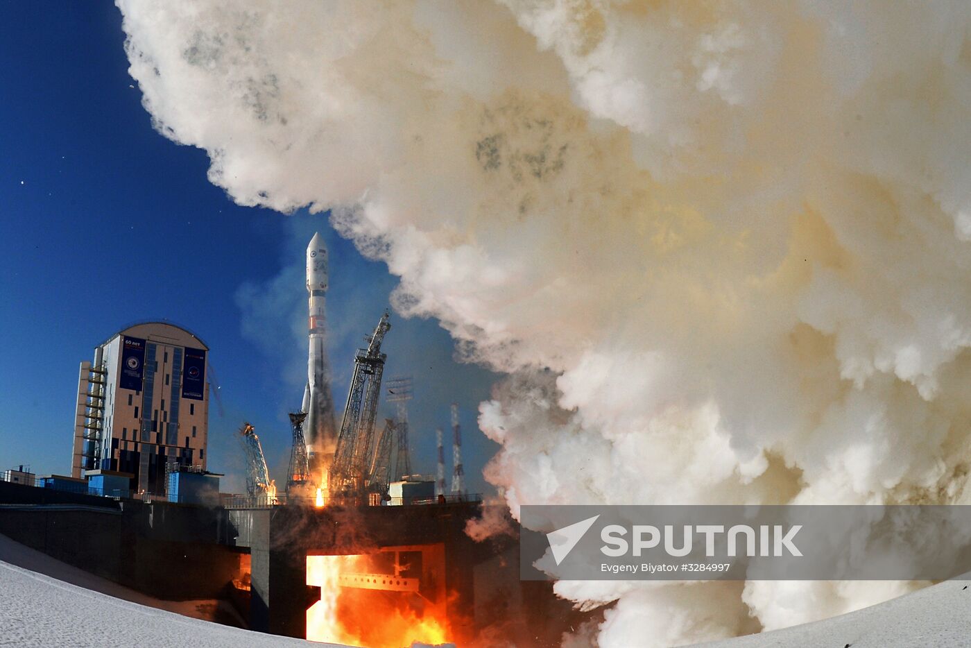 Soyuz-2.1a launches from Vostochny Space Center