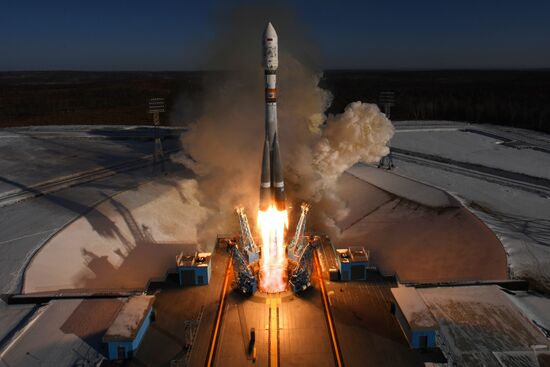 Soyuz-2.1a launches from Vostochny Space Center