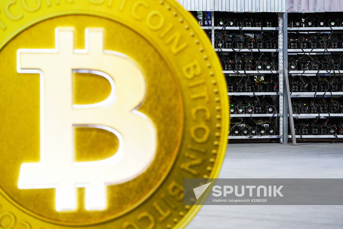 Crypto mining farm at Moscow Science Park
