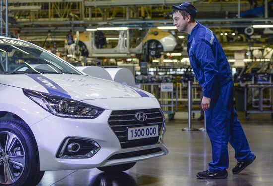 Hyundai Motor plant in St. Petersburg celebrates producing 1.5 million cars
