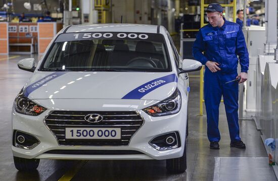 Hyundai Motor plant in St. Petersburg celebrates producing 1.5 million cars