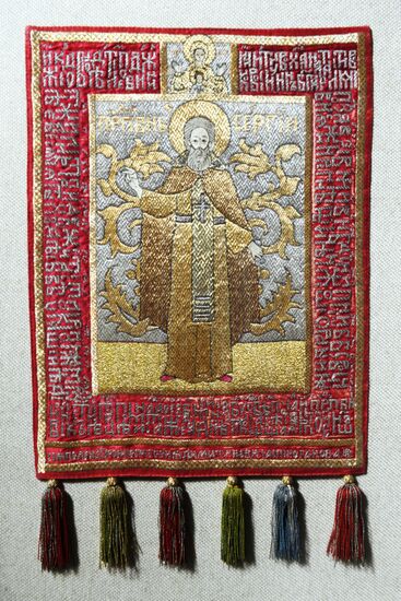 Opening of exhibition of ancient Russian pictorial embroidery