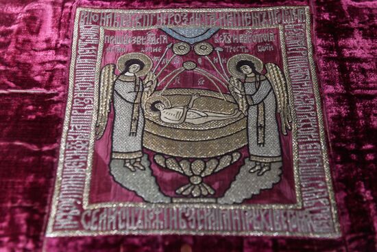 Opening of exhibition of ancient Russian pictorial embroidery