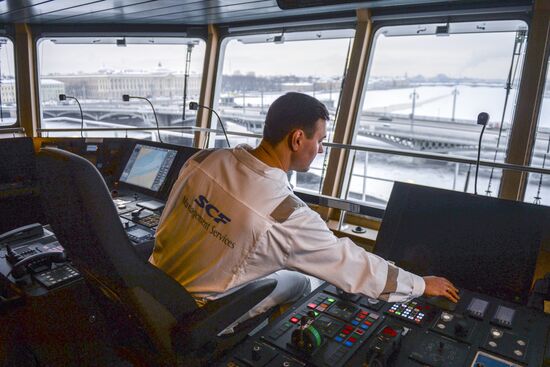 Naming ceremony for Yevgeny Primakov vessel in St. Petersburg