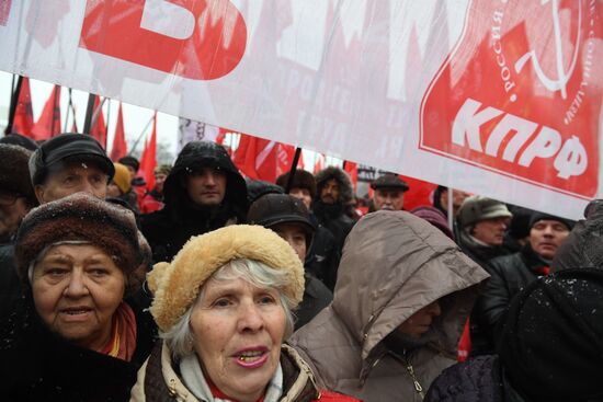 For Social Justice protest rally in Moscow