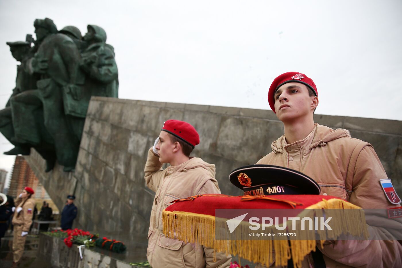 Beskozyrka (Peakless Cap) Russian nationwide military-patriotic event in Novorossiysk