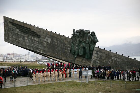 Beskozyrka (Peakless Cap) Russian nationwide military-patriotic event in Novorossiysk