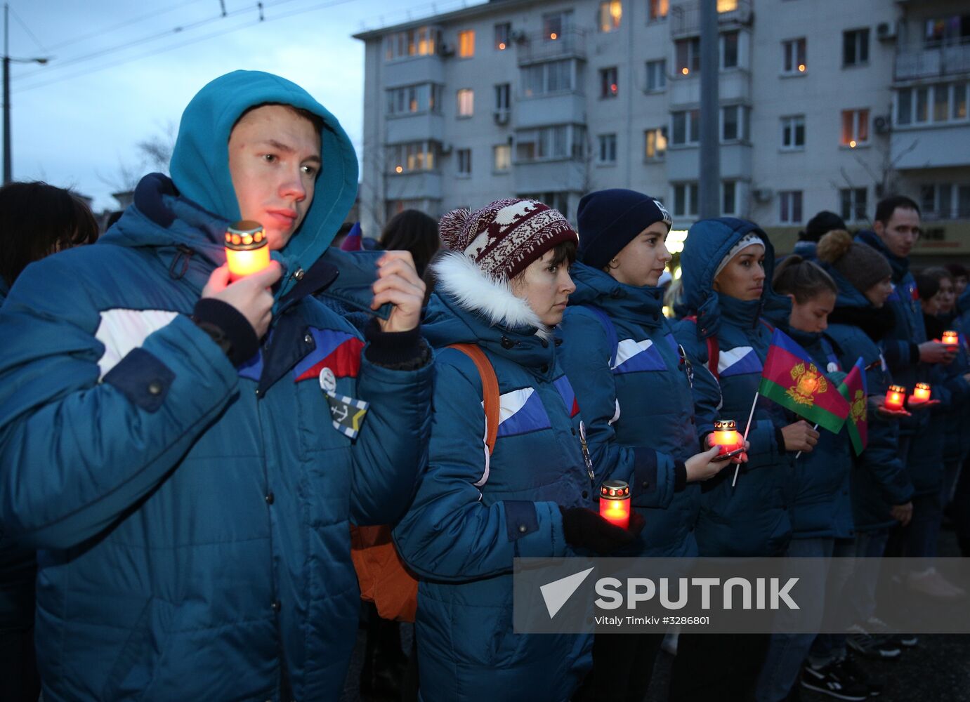 Beskozyrka (Peakless Cap) Russian nationwide military-patriotic event in Novorossiysk