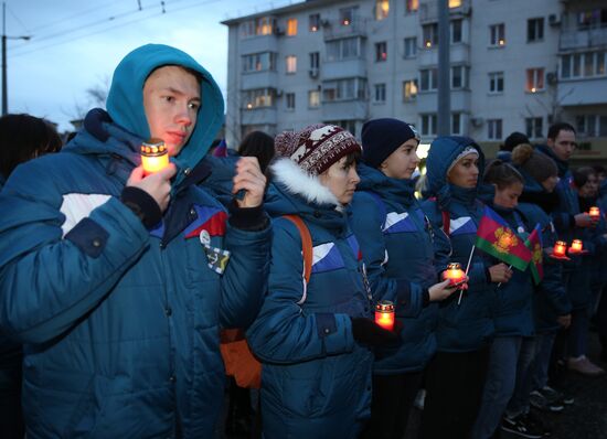 Beskozyrka (Peakless Cap) Russian nationwide military-patriotic event in Novorossiysk