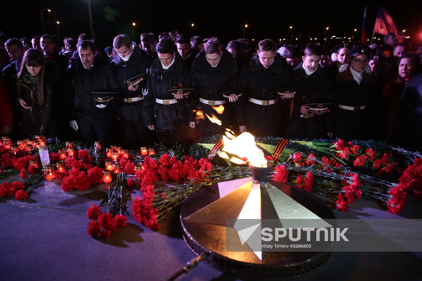 Beskozyrka (Peakless Cap) Russian nationwide military-patriotic event in Novorossiysk